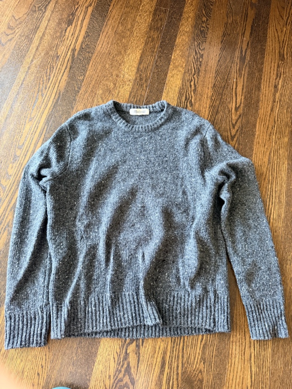 Madewell Men's Dark Gray Crewneck wool Sweater medium